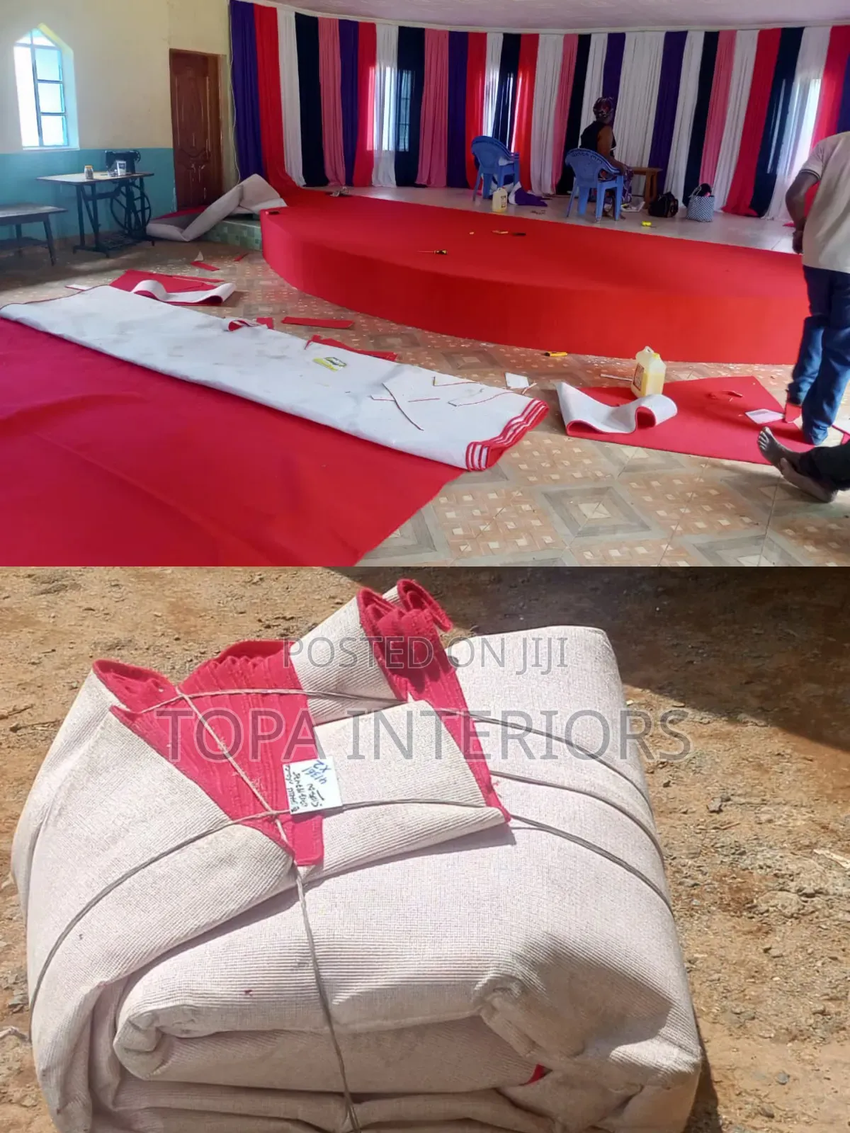Decorative Church Altar Floor Red Carpets