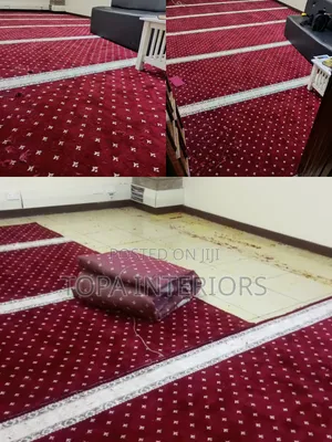 Thick and Dense Mosque Carpets Walk to Wall Flooring Installation