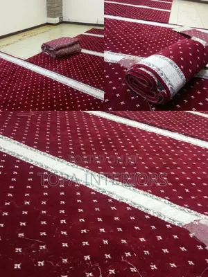 Thick and Dense Mosque Carpets Walk to Wall Flooring Installation