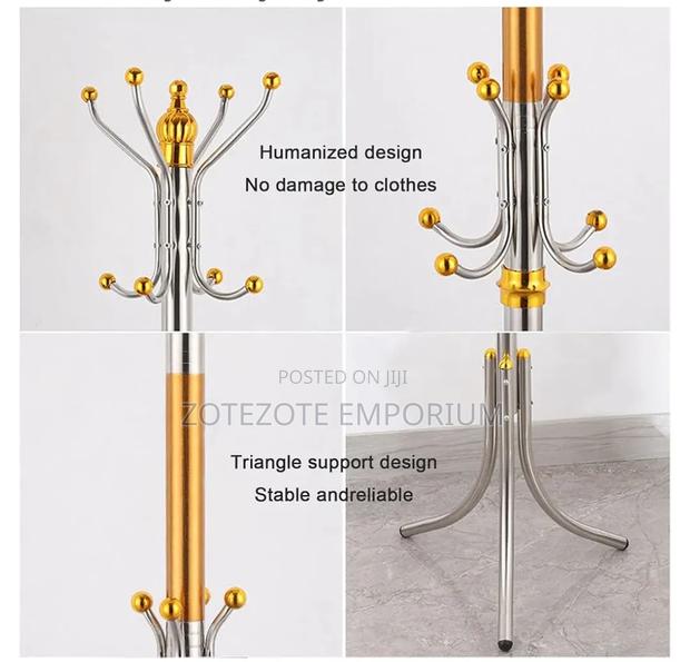 Stainless Steel Standing Coat Rack-16hook - main view