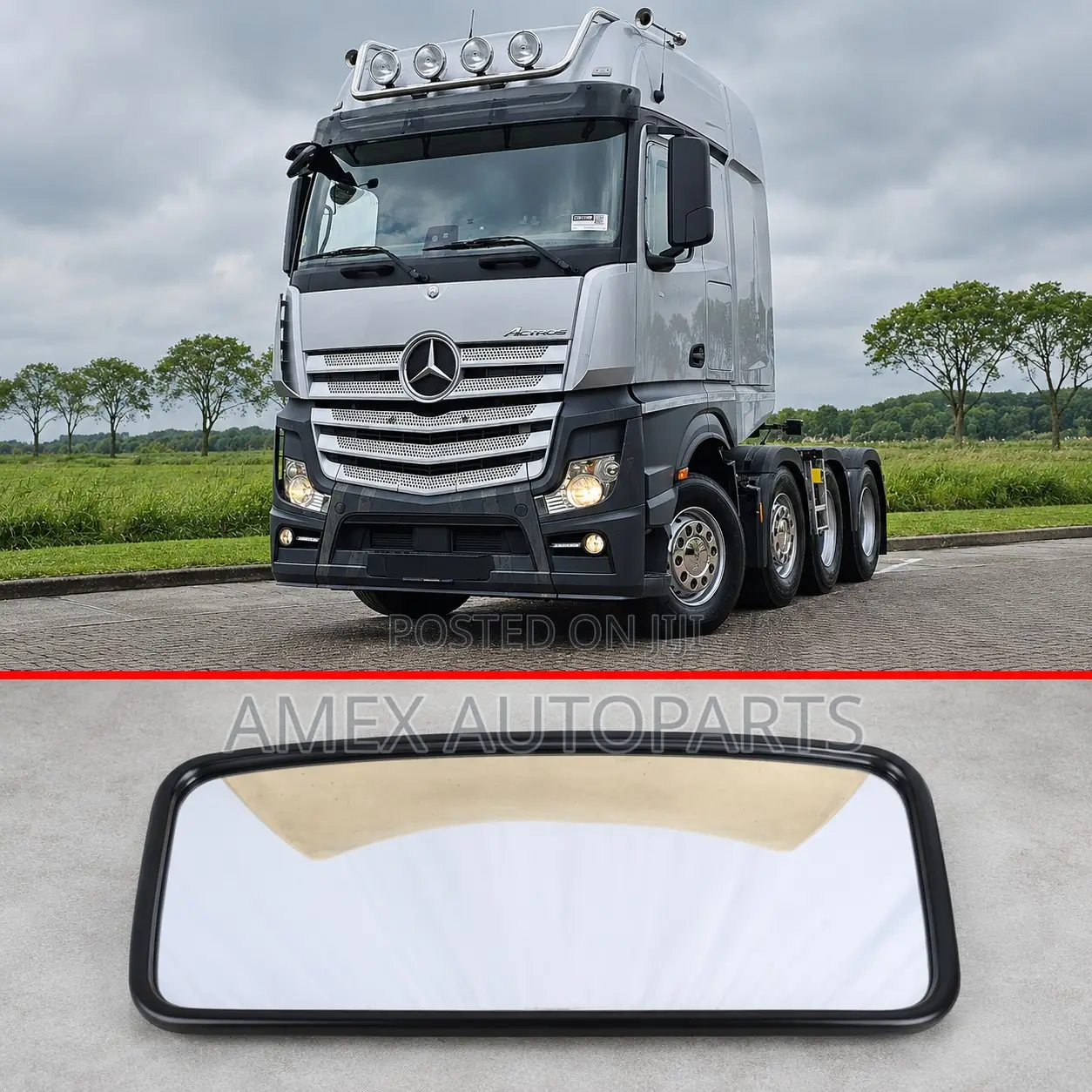 Side Mirror Universal Truck Merc Benz Fitting