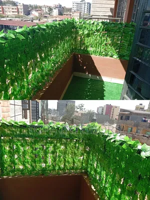 Balcony Flower Plants Artificial Privacy Fence Leaves
