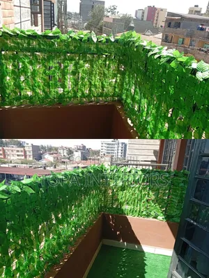 Balcony Flower Plants Artificial Privacy Fence Leaves