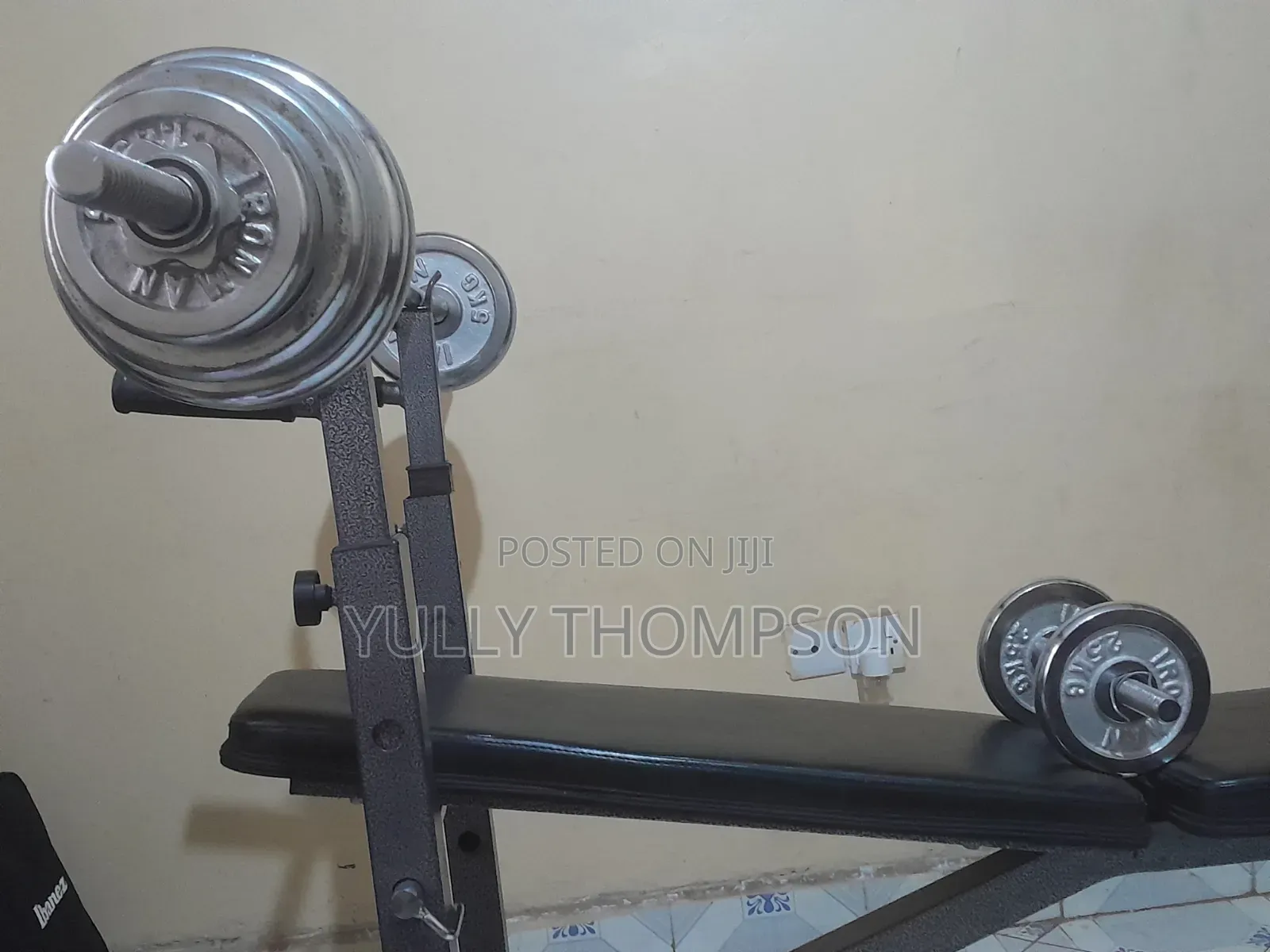 40kg Iron Man Chrome Weights and an Adjustable Bench