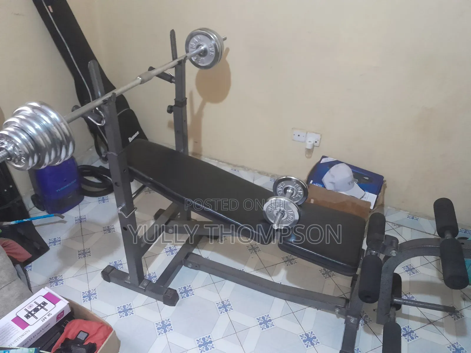 40kg Iron Man Chrome Weights and an Adjustable Bench