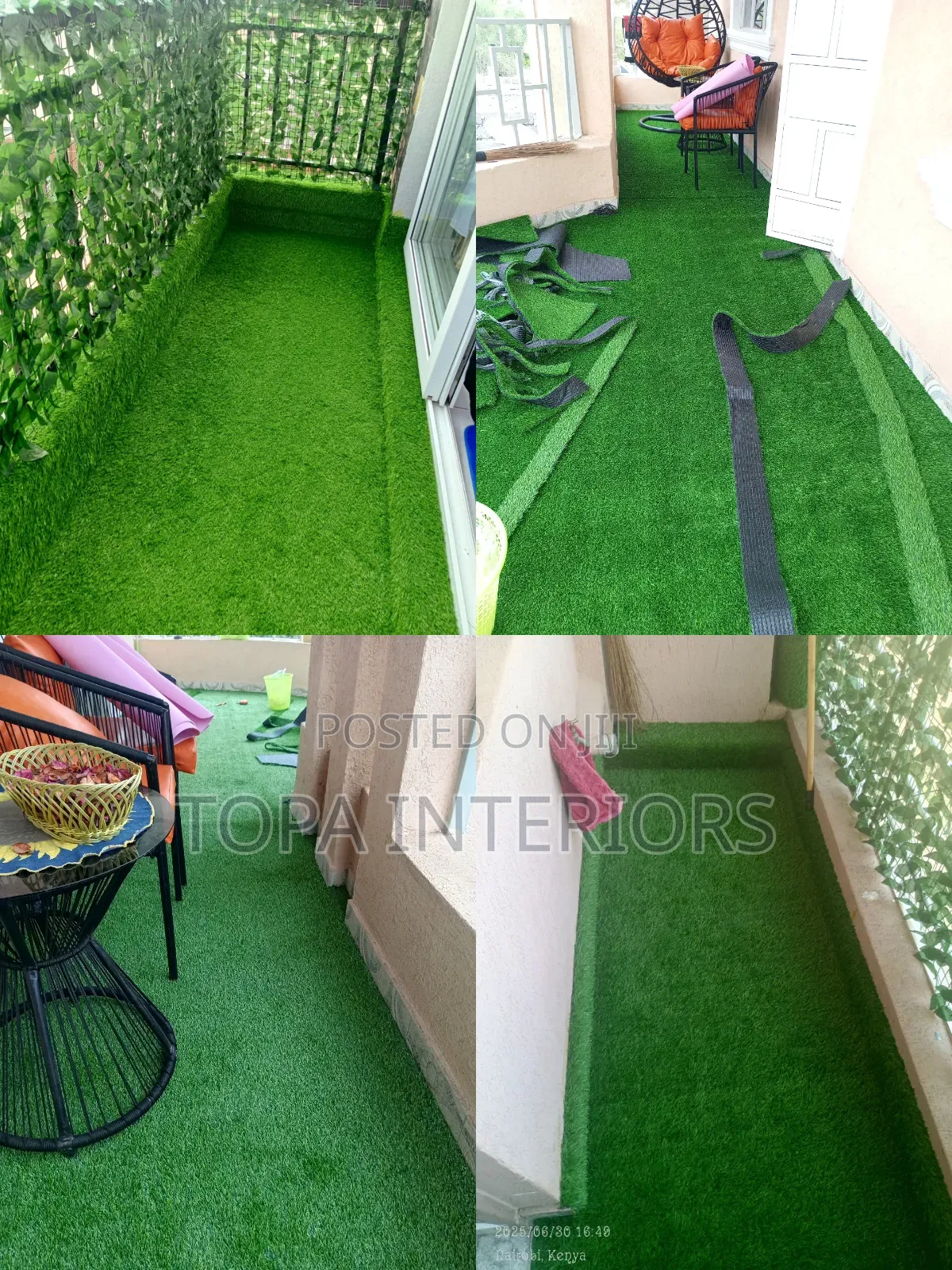 Wall to Wall Grass Carpets Installation