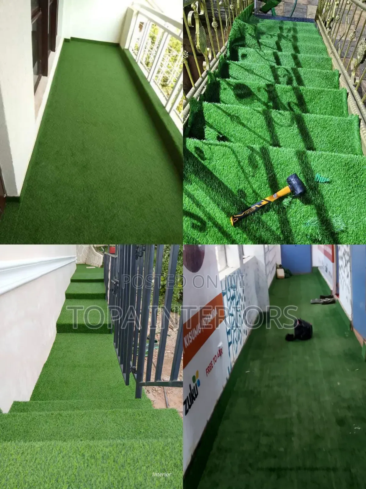 Wall to Wall Grass Carpets Installation