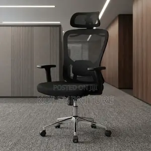 Office Chairs; High Recliner Adjustable Ergonomic Fabric CEO Seat