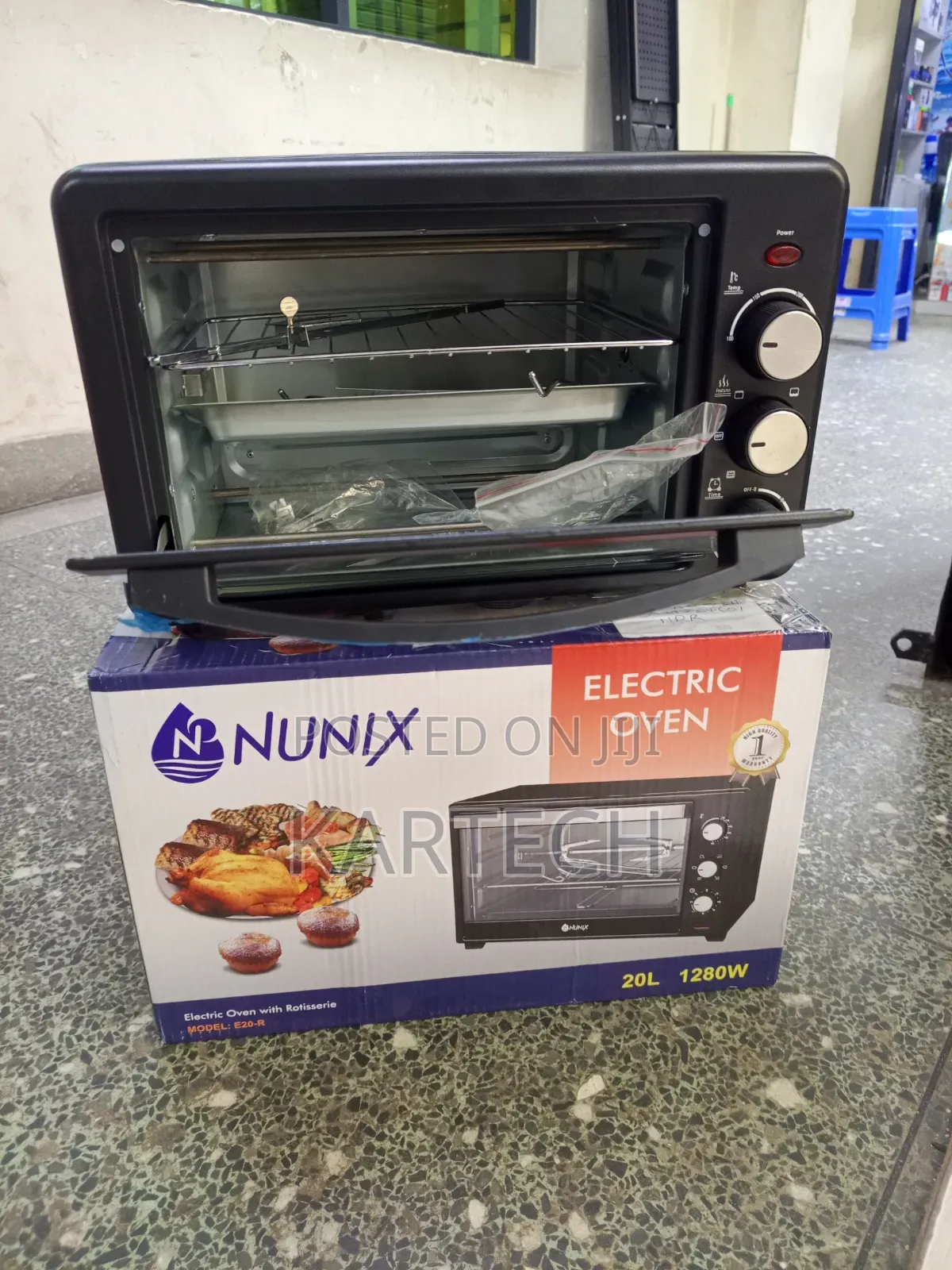 Nunix 20L Electric Oven – 1280W Countertop Oven