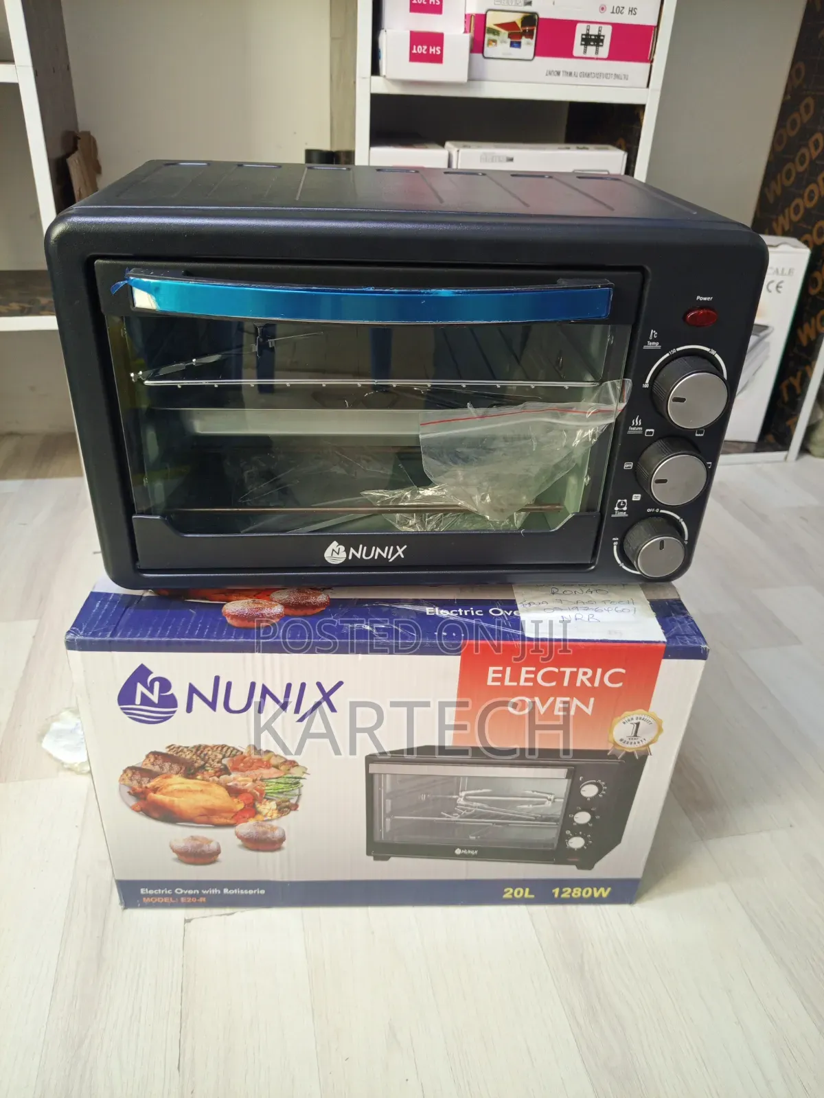 Nunix 20-Litre Manual Electric Baking Oven 1280W