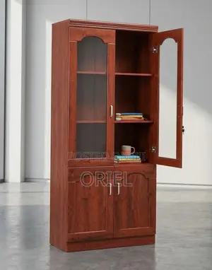2-Door Mahogany Wooden Office Cabinet : Mahogany Filing Cabinet