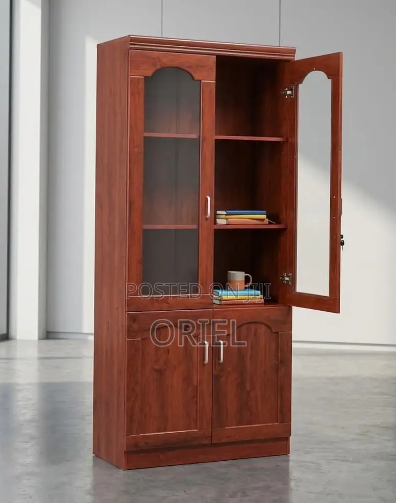 2-Door Mahogany Wooden Office Cabinet : Mahogany Filing Cabinet
