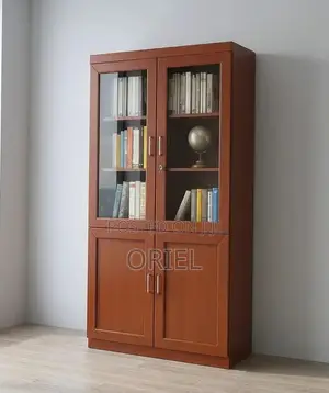 2-Door Mahogany Wooden Office Cabinet : Mahogany Filing Cabinet