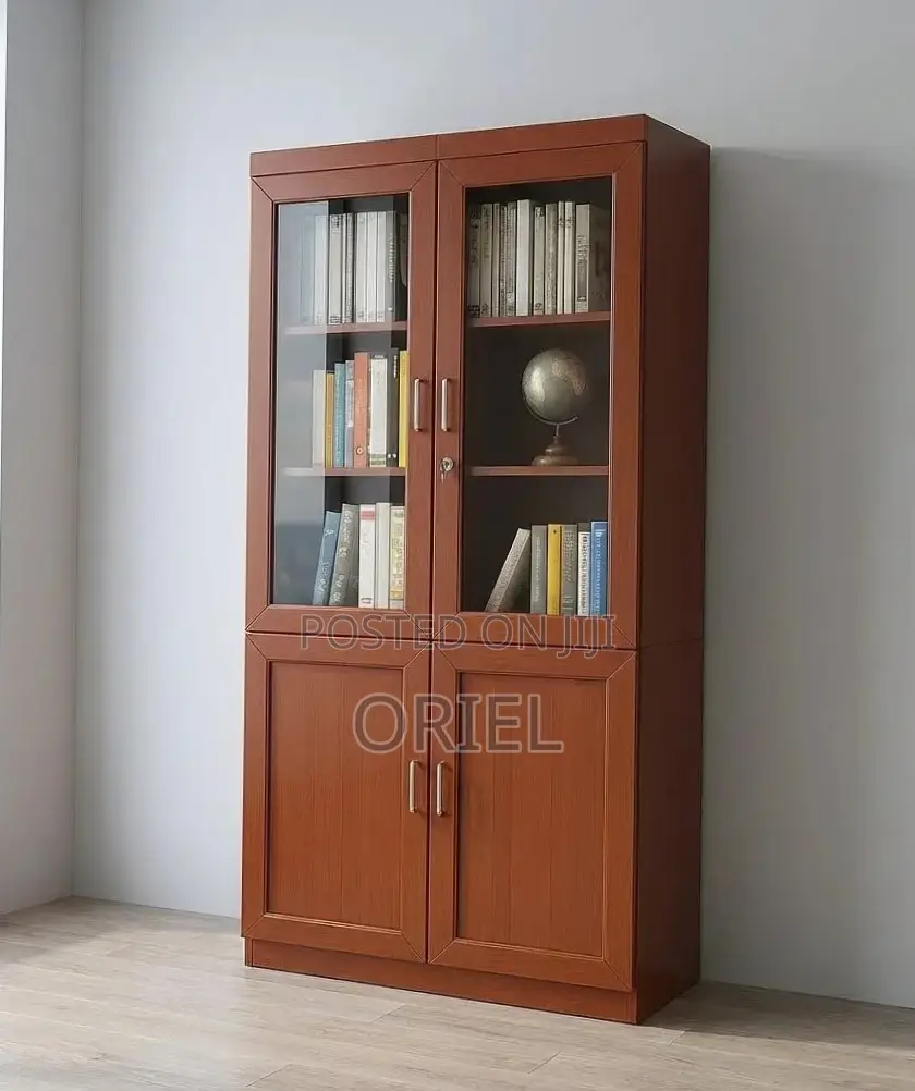 2-Door Mahogany Wooden Office Cabinet : Mahogany Filing Cabinet