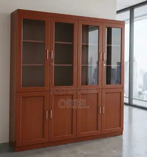 2-Door Mahogany Wooden Office Cabinet : Mahogany Filing Cabinet