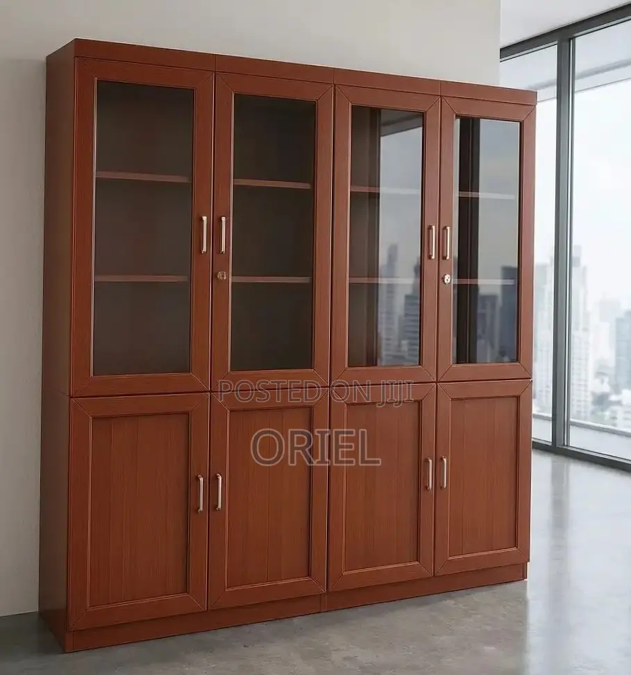 2-Door Mahogany Wooden Office Cabinet : Mahogany Filing Cabinet