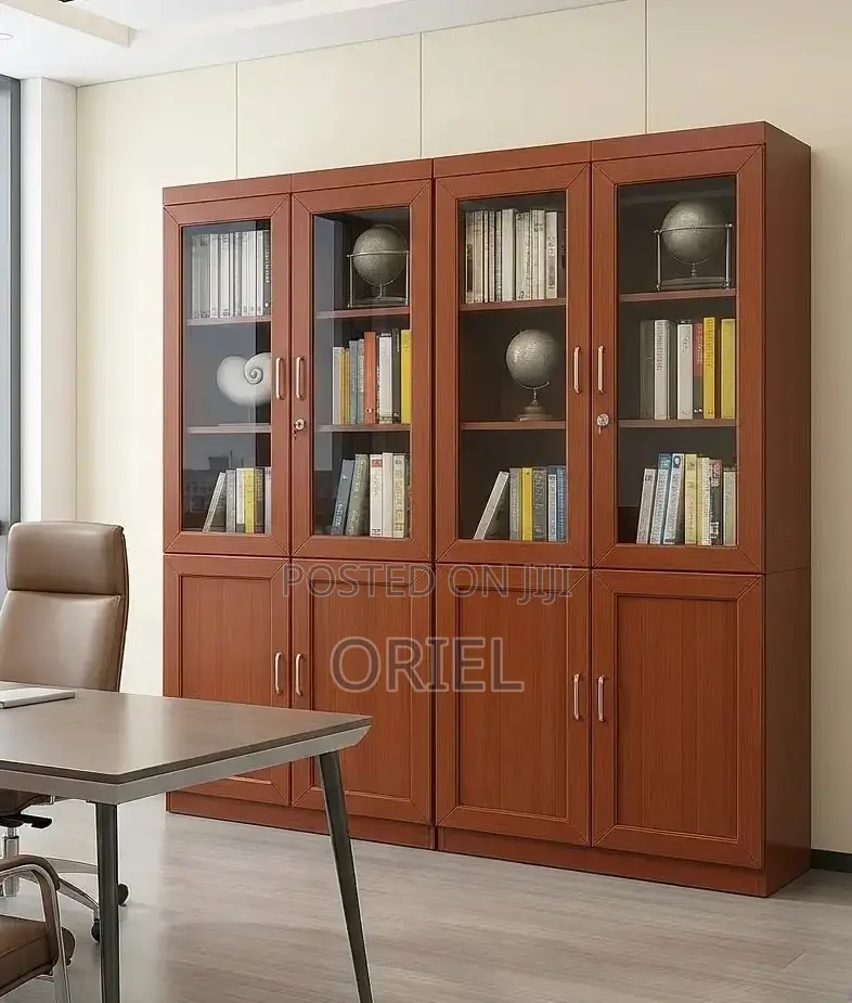 2-Door Mahogany Wooden Office Cabinet : Mahogany Filing Cabinet