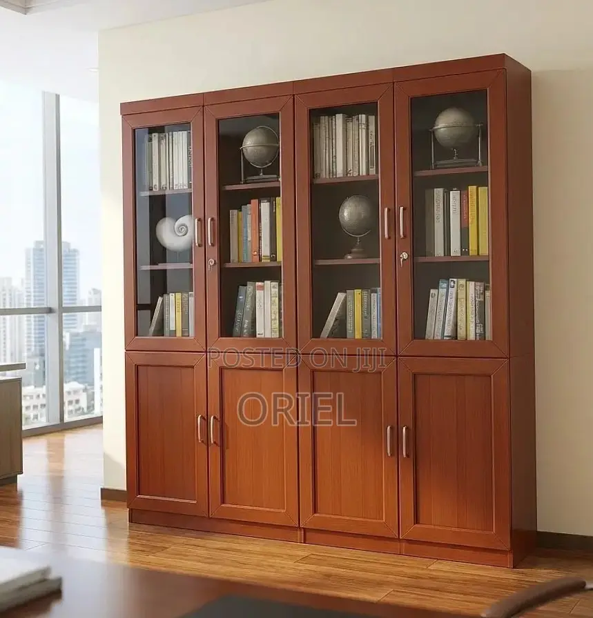2-Door Mahogany Wooden Office Cabinet : Mahogany Filing Cabinet