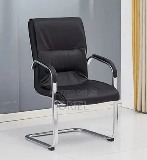 Executive Office Leather Waiting Chair : Leather Reception Office Seat