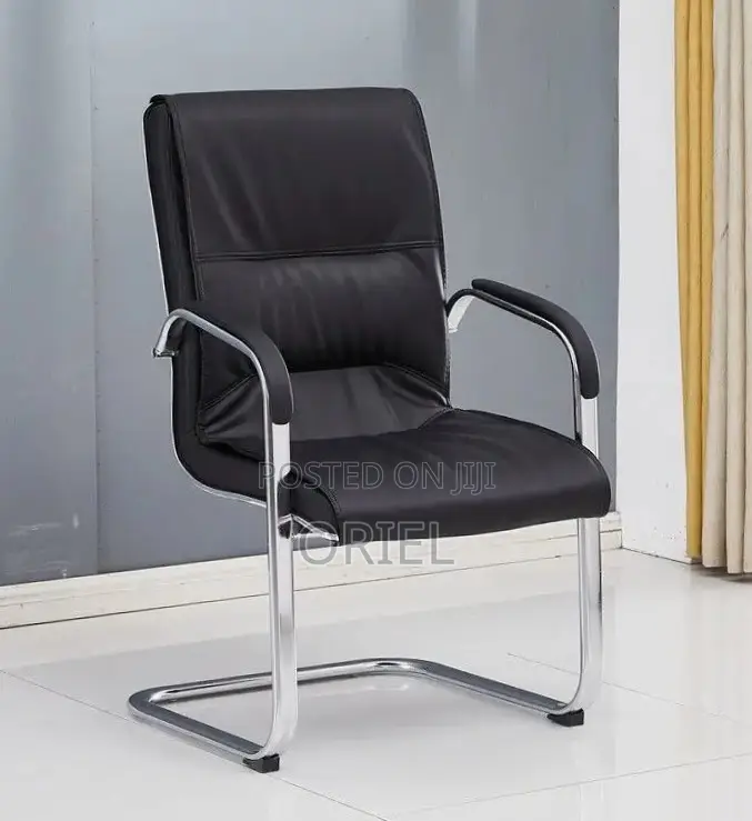 Executive Office Leather Waiting Chair : Leather Reception Office Seat