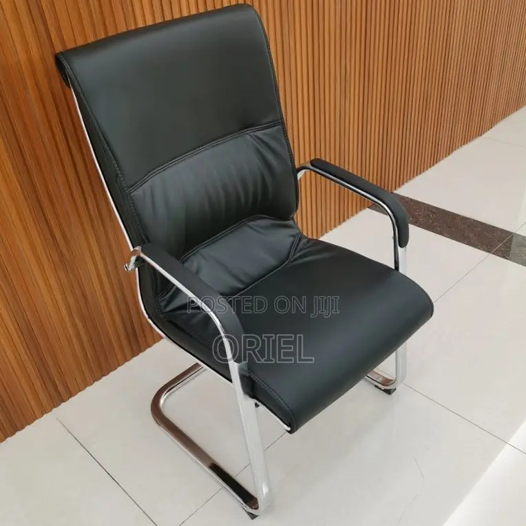 Executive Office Leather Waiting Chair : Leather Reception Office Seat