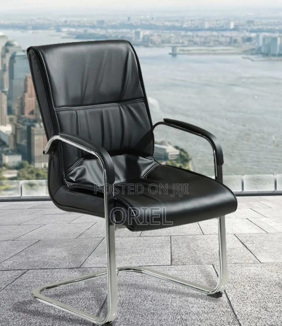 Executive Office Leather Waiting Chair : Leather Reception Office Seat