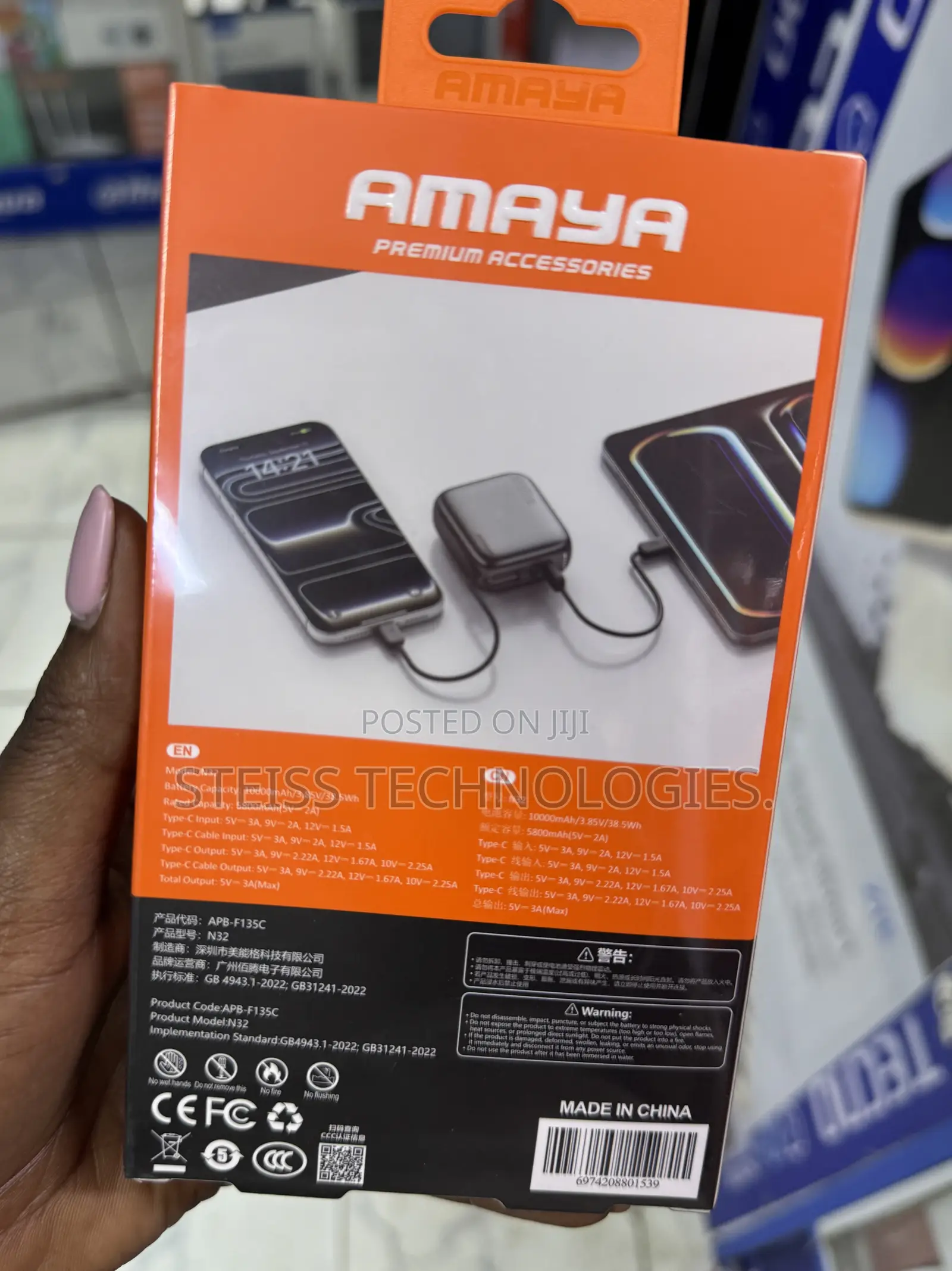 Amaya Mini Portable 10000mah Powerbank.