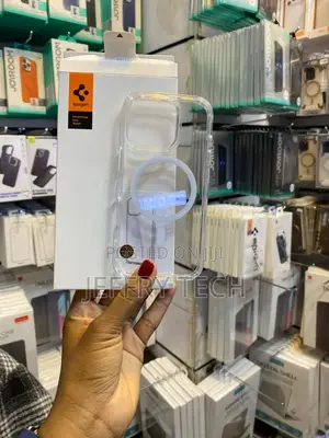 Clear Spigen Ultra Case in a White Box for the iPhone 17 Pro Max.