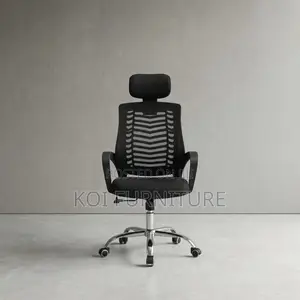 Office Chairs; High Headrest Ergonomic Seat With Chrome Starbase