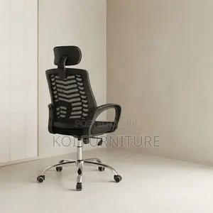 Office Chairs; High Headrest Ergonomic Seat With Chrome Starbase