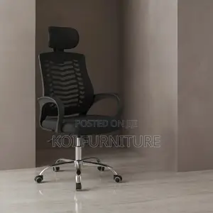 Office Chairs; High Headrest Ergonomic Seat With Chrome Starbase