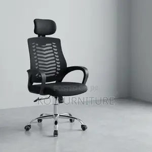 Office Chairs; High Headrest Ergonomic Seat With Chrome Starbase