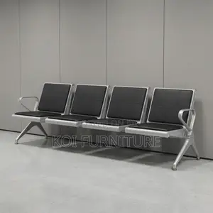 Office Benches; Upholstred Four Seaters Leather Reception Benches