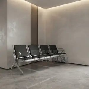 Office Benches; Upholstred Four Seaters Leather Reception Benches