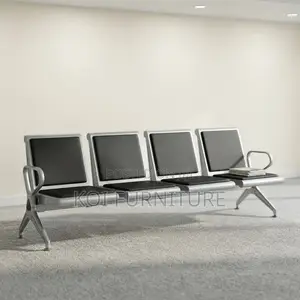 Office Benches; Upholstred Four Seaters Leather Reception Benches