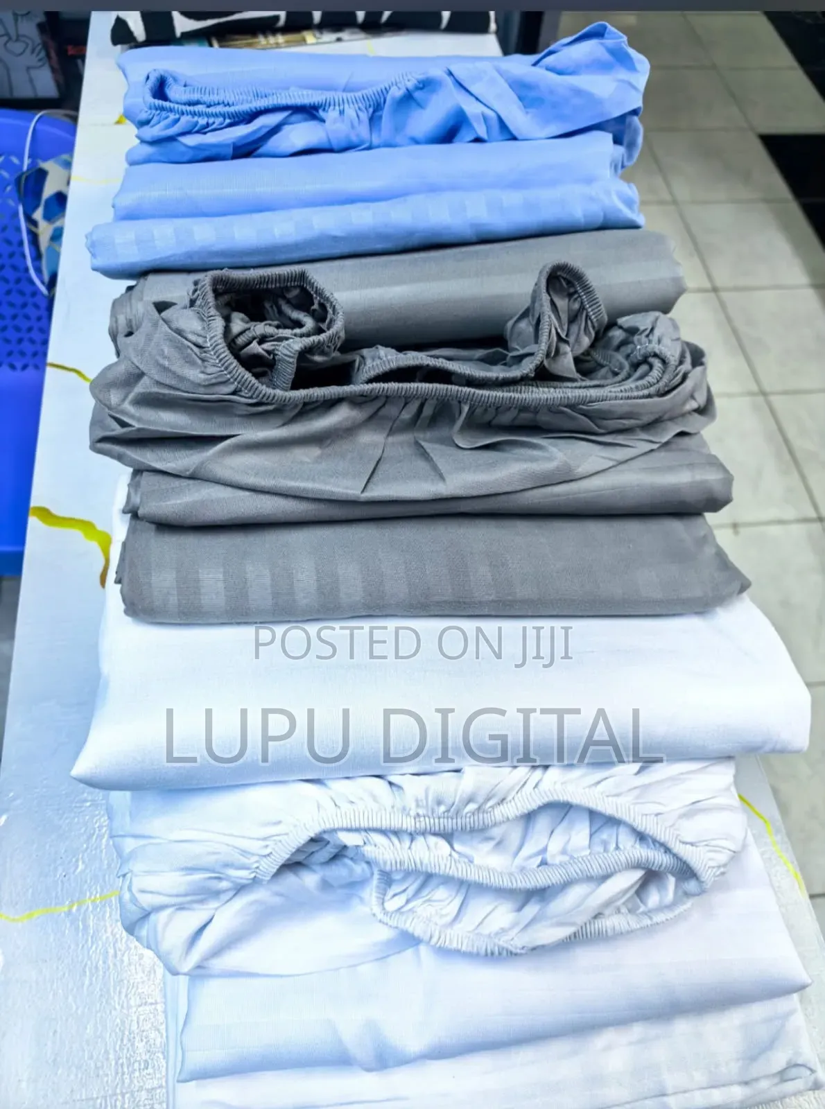4pc Set Cotton Stripped Bedsheet Set *Size:4×6/5×6/6×6*