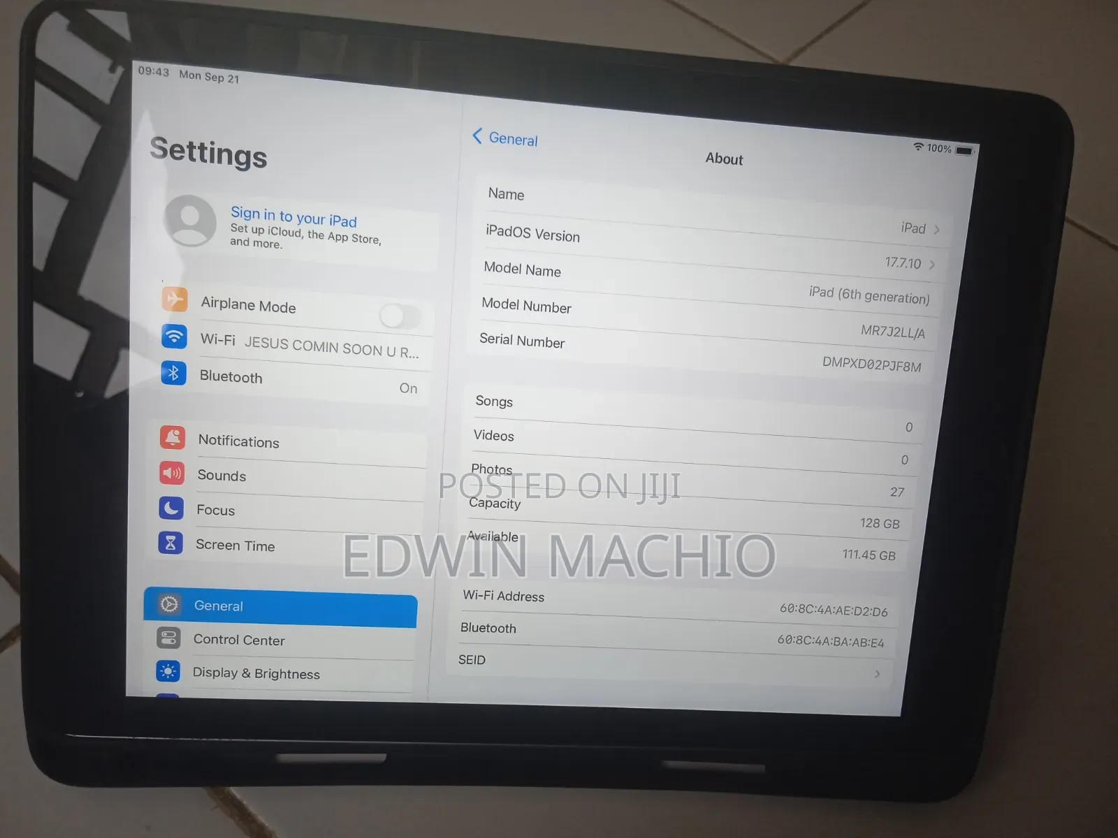 Apple iPad 9.7 128 GB Silver