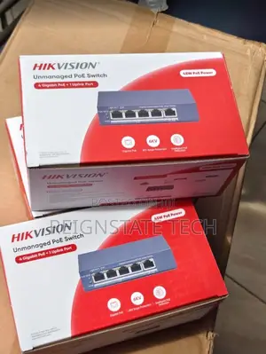 Hikvision 4-Port Gigabit Unmanaged PoE Switch 60W With 1 Uplink Port