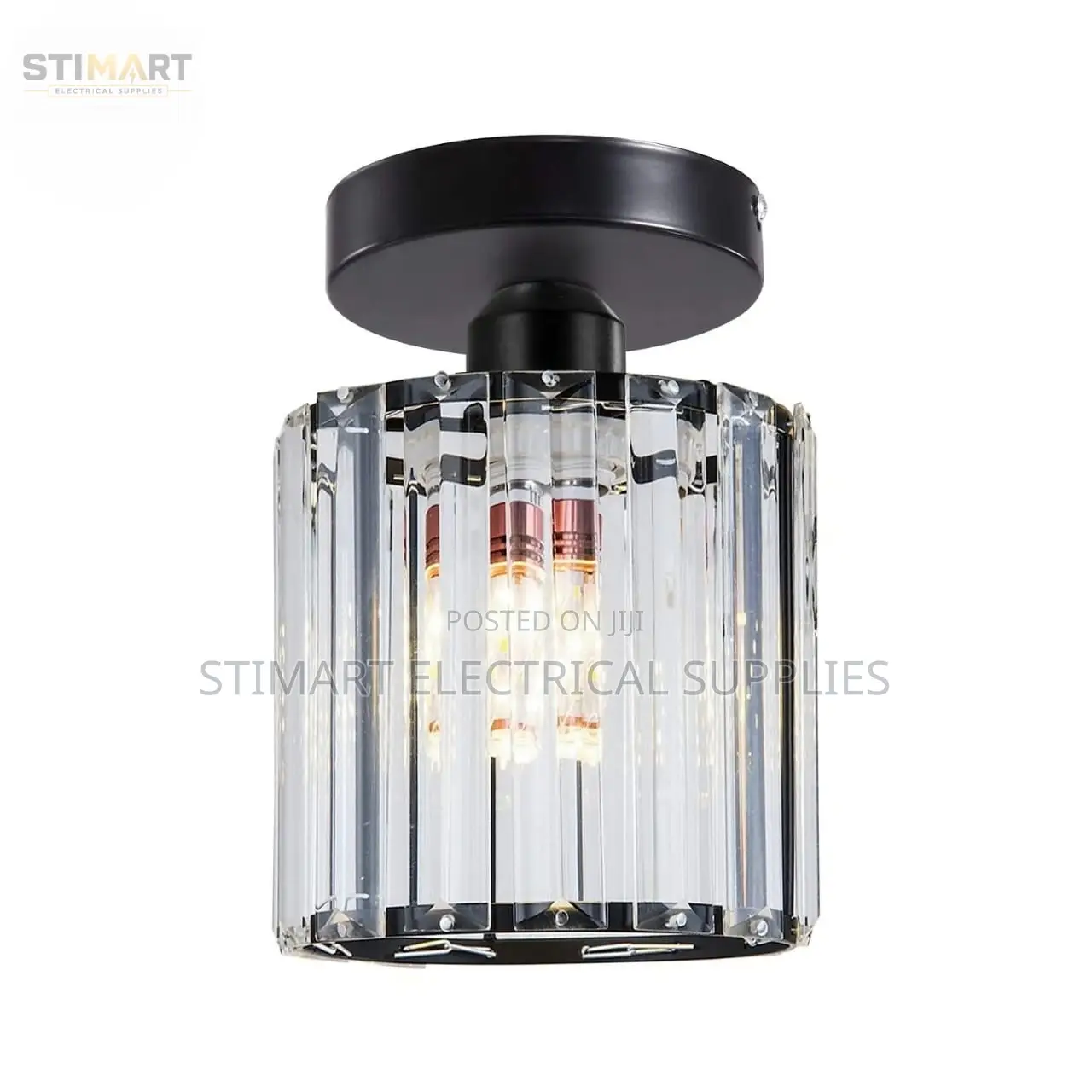 Modern Black Crystal Ceiling Light