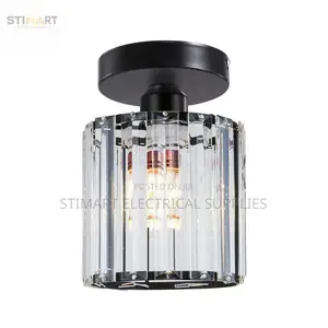 Modern Black Crystal Ceiling Light