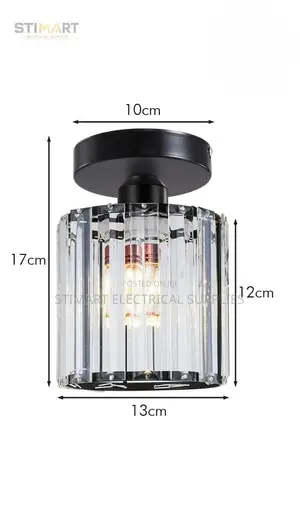 Modern Black Crystal Ceiling Light