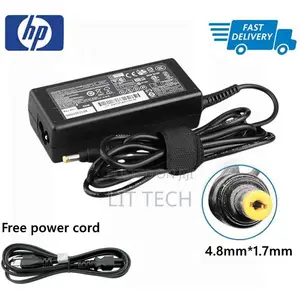 HP 65W 18.5V 3.5A AC Adapter With a Small Yellow Pin