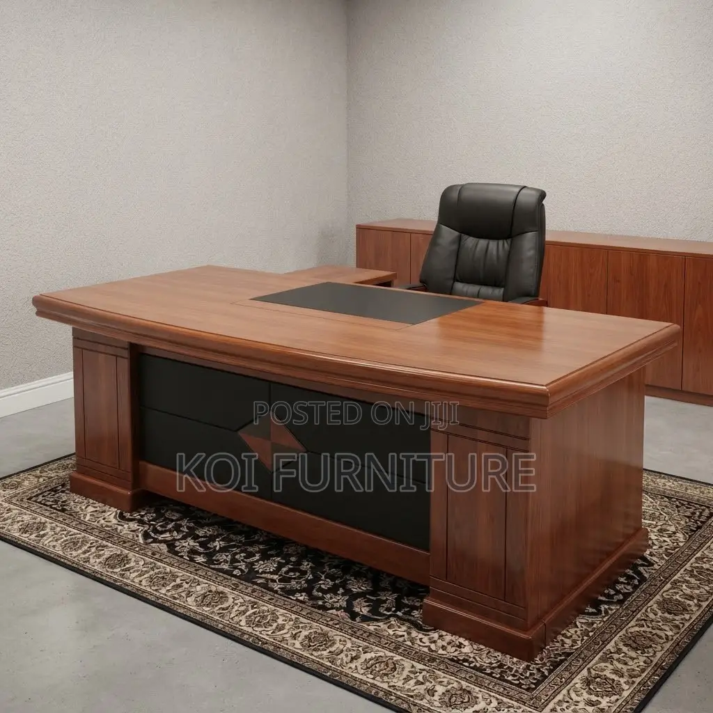 Office Desk; 2 Meters Executive CEOS Modern Mahopgany L Shaped Desk