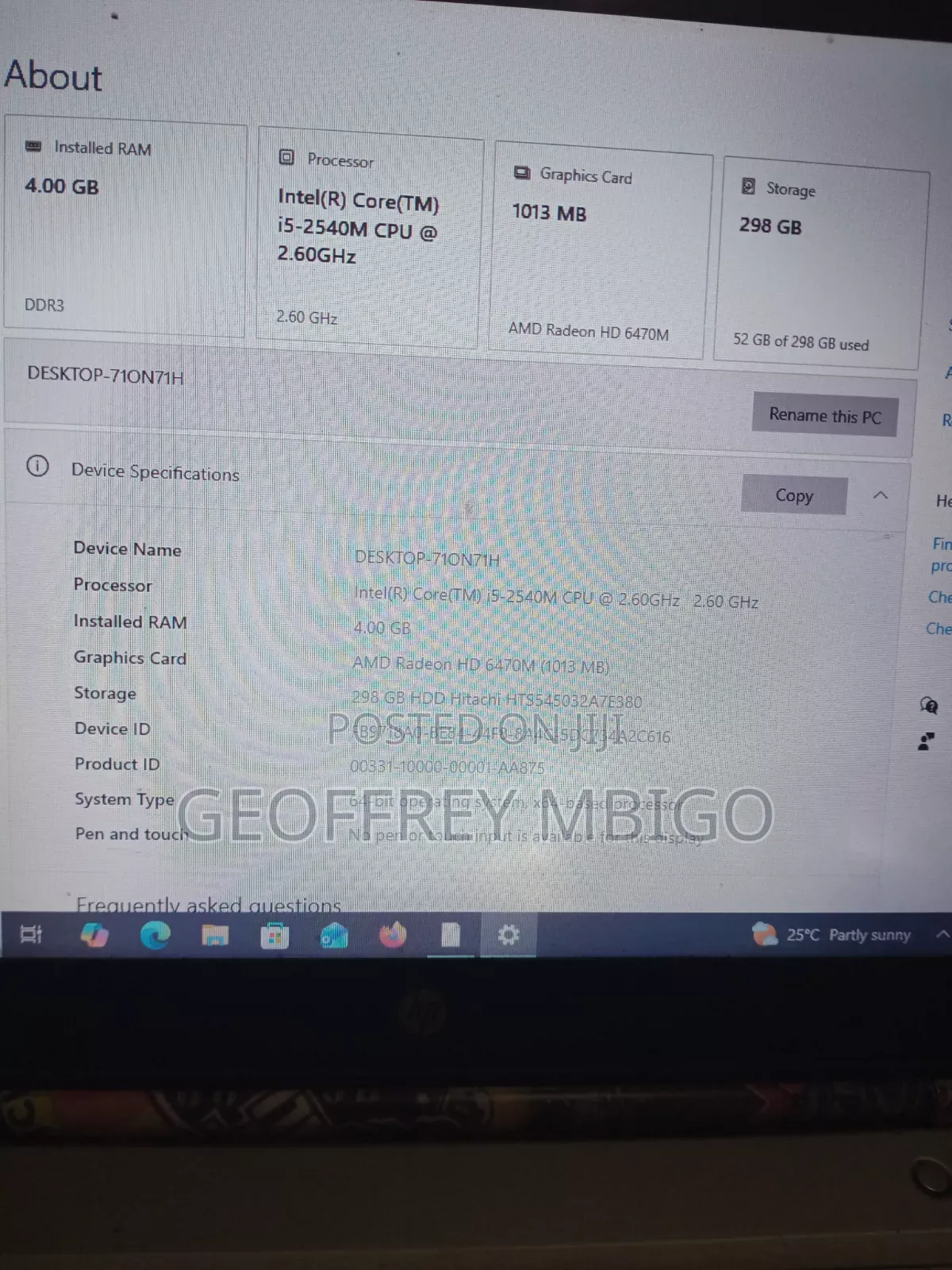 Laptop HP EliteBook 8470P 8GB Intel Core i5 HDD 500GB