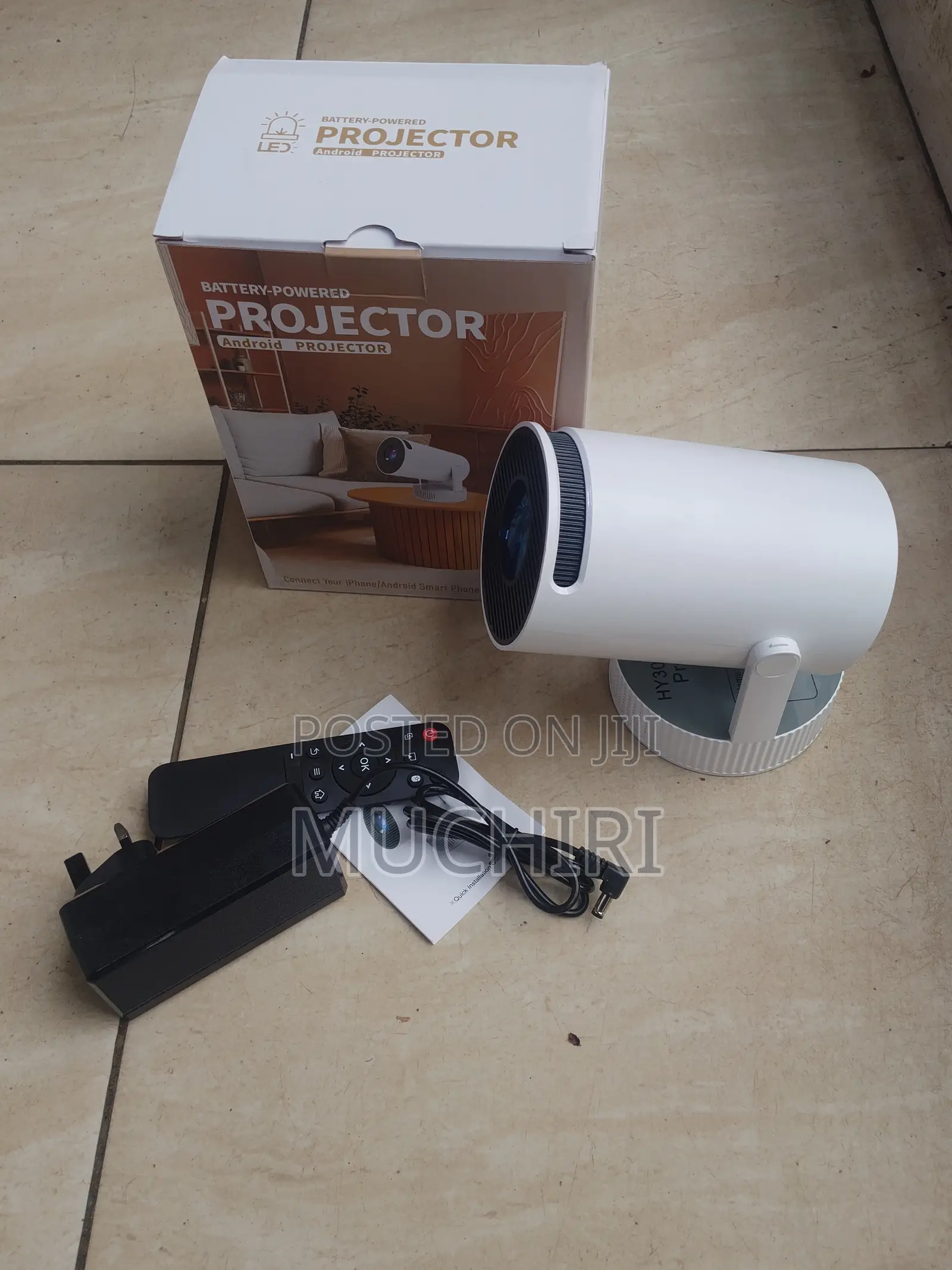 HY300 Mini Android Projector – Battery Powered