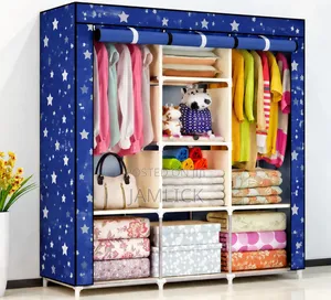 Improved Quality Portable Wooden Wardrobe – 3 Column - Sn