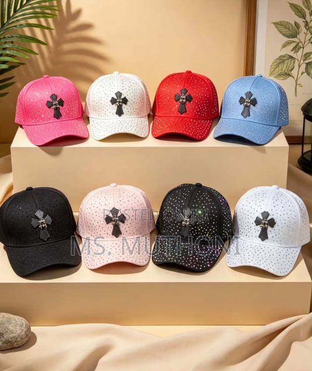 Bling Rhinestone Cross Baseball Cap - main view