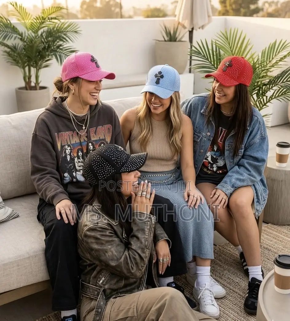 Bling Rhinestone Cross Baseball Cap