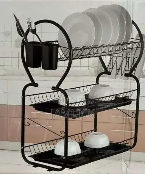 Black 3-Layer Dish Rack - Sn