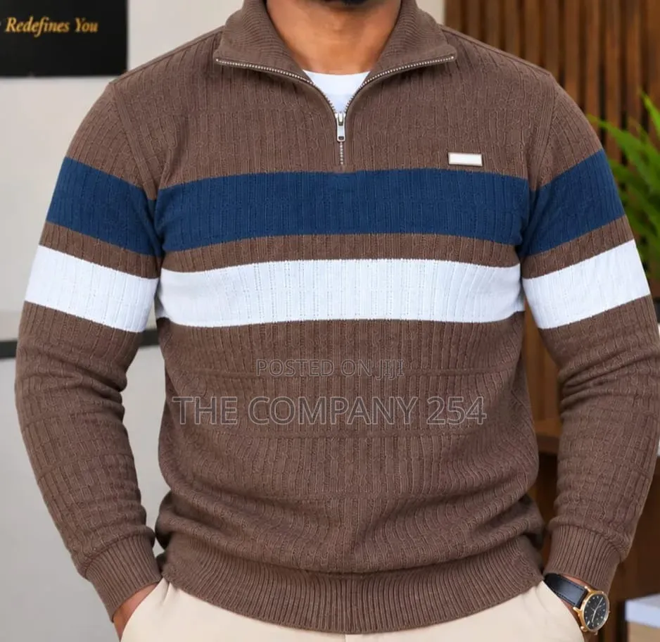 Quality Casual Designer Fleech Quarter Zip Sweatshirt for Men
